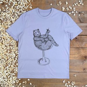 Cocktail Bear T-shirt  cool bear tshirt  gift for him  graphic