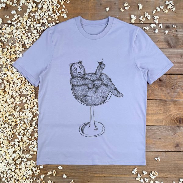 Cocktail Bear T-shirt  cool bear tshirt  gift for him  graphic