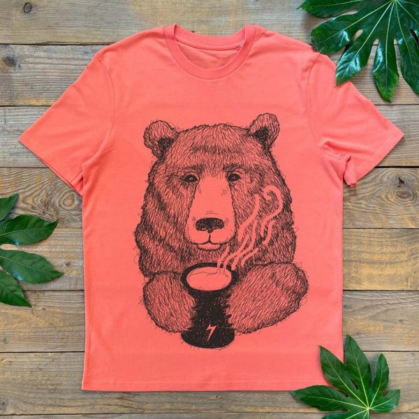 Cuppa Bear T-Shirt  cool bear tshirt unisex  graphic - Image 2